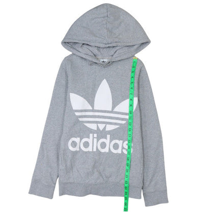 Womens UK Size 8 adidas Grey Pullover Hoodie