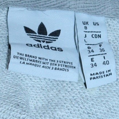 Womens UK Size 8 adidas Grey Pullover Hoodie