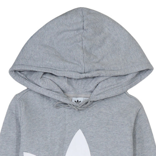 Womens UK Size 8 adidas Grey Pullover Hoodie