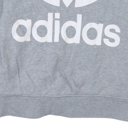 Womens UK Size 8 adidas Grey Pullover Hoodie