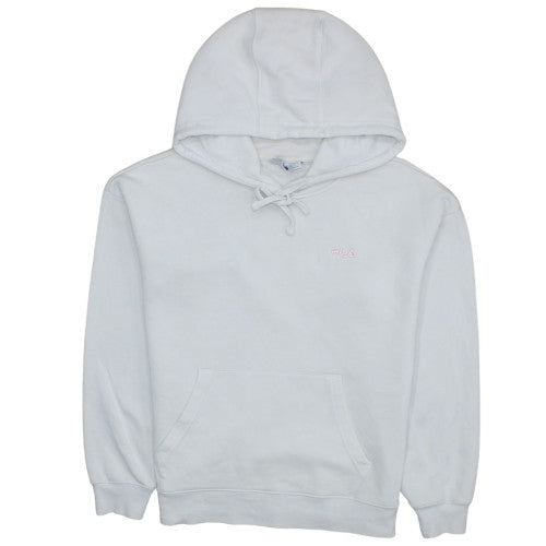 Womens UK Size L FILA White Pullover Hoodie