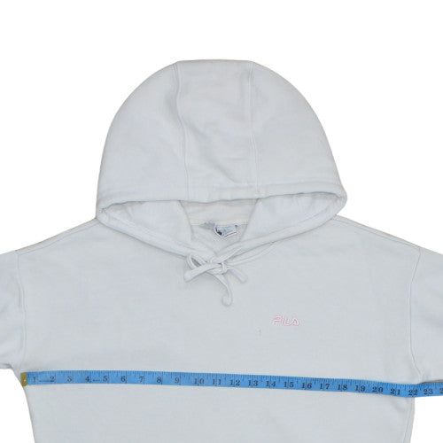 Womens UK Size L FILA White Pullover Hoodie