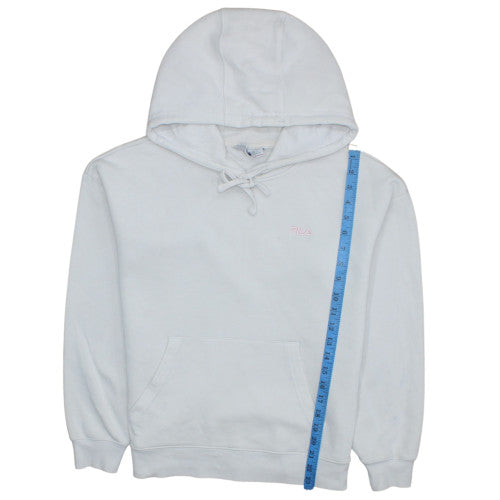 Womens UK Size L FILA White Pullover Hoodie