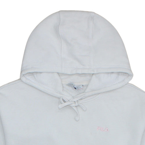 Womens UK Size L FILA White Pullover Hoodie