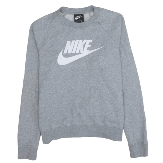 Womens UK Size S Nike Grey Pullover Sweatshirt