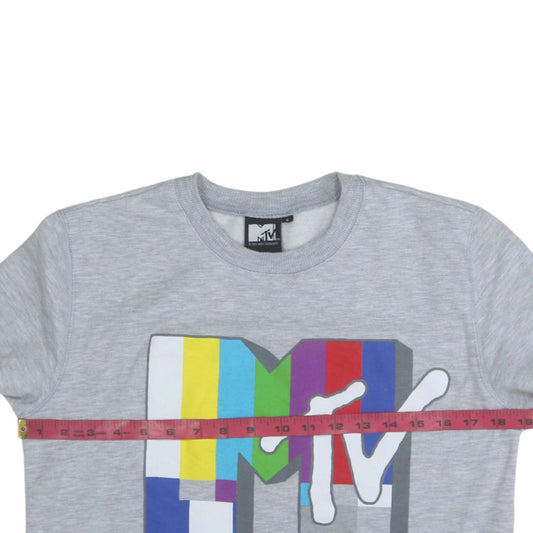 Womens UK Size S MTV Grey Pullover Sweatshirt