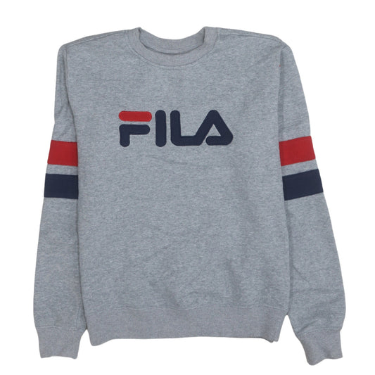 Womens UK Size S FILA Grey Pullover Sweatshirt