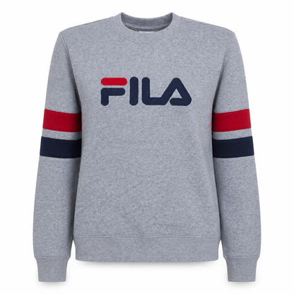 Fila Women Grey Crew Neck Logo Sweatshirt Size S