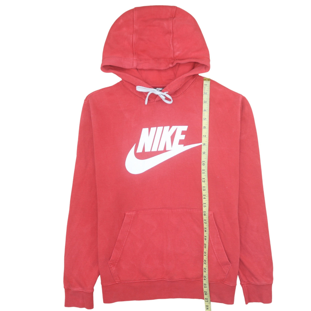 Mens UK Size L Nike Red Pullover Hoodie