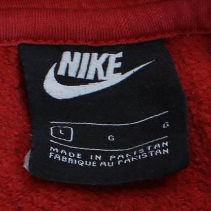 Mens UK Size L Nike Red Pullover Hoodie