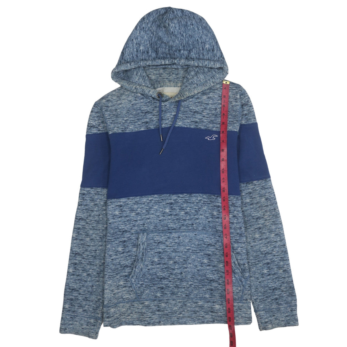 Mens UK Size M Hollister Blue Pullover Hoodie