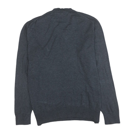 Nautica Men's Grey V-Neck Cotton Modal Pullover Jumper Size L