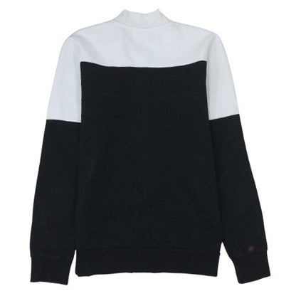 Le Coq Sportif Men's Black & White Small Track Jacket - Cotton Blend Zip-Up