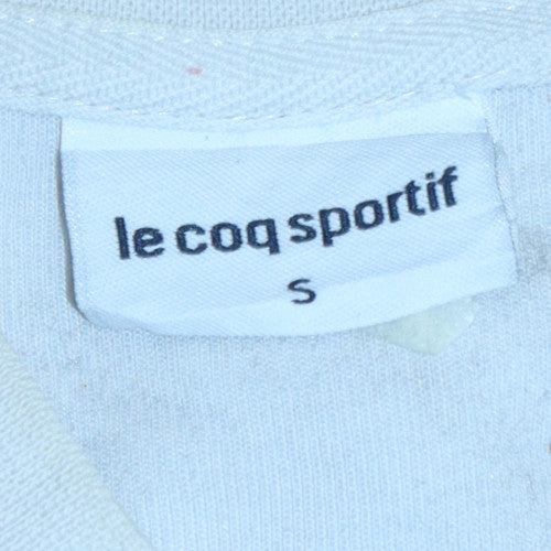 Le Coq Sportif Men's Black & White Small Track Jacket - Cotton Blend Zip-Up
