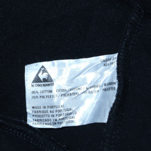 Le Coq Sportif Men's Black & White Small Track Jacket - Cotton Blend Zip-Up