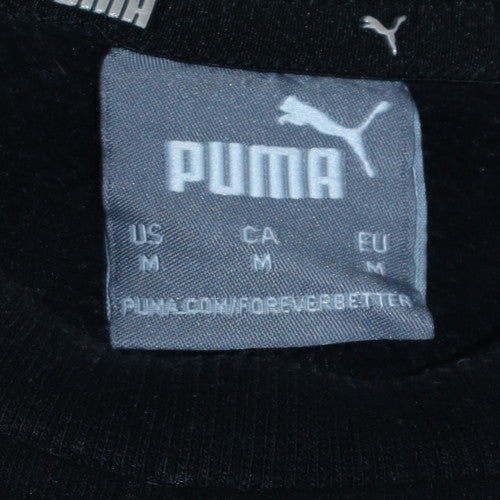 Womens UK Size M PUMA Black Pullover Sweatshirt