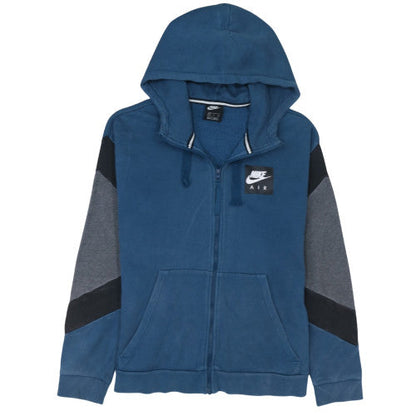 Mens UK Size S Nike Blue Full Zip Hoodie