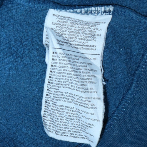 Mens UK Size S Nike Blue Full Zip Hoodie