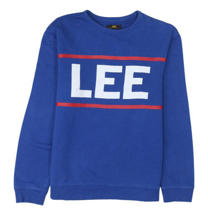 Mens UK Size M Lee Blue Pullover Sweatshirt