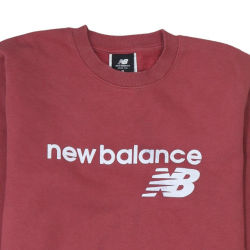 Womens UK Size M New Balance Red Pullover Sweatshirt
