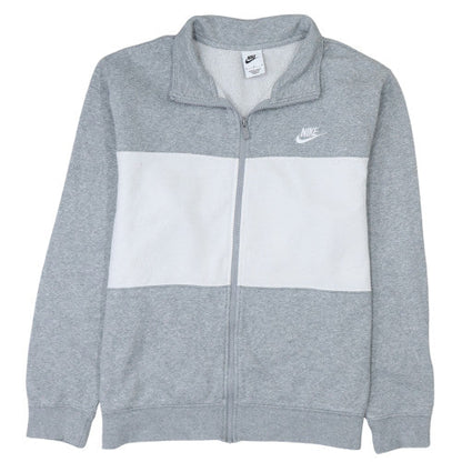 Nike Men's Grey Track Jacket M Full Zip Colourblock Athleisure