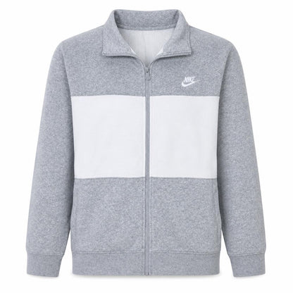Nike Men's Grey Track Jacket M Full Zip Colourblock Athleisure