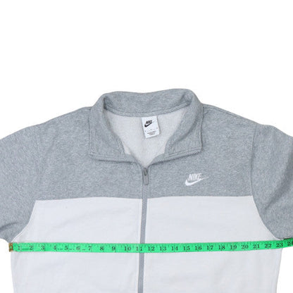 Nike Men's Grey Track Jacket M Full Zip Colourblock Athleisure
