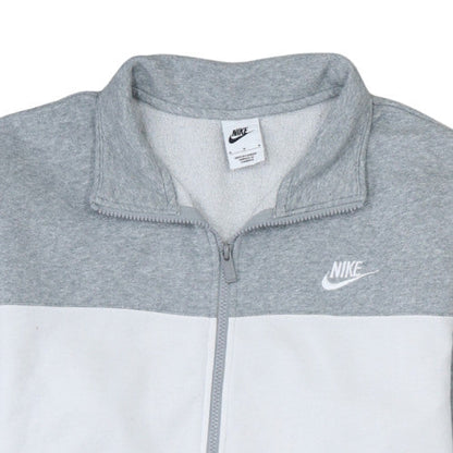 Nike Men's Grey Track Jacket M Full Zip Colourblock Athleisure