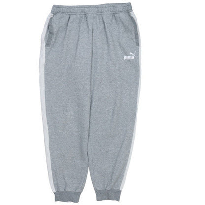 Puma Mens Grey XL Sweatpants Joggers with Logo Cuffed Hem