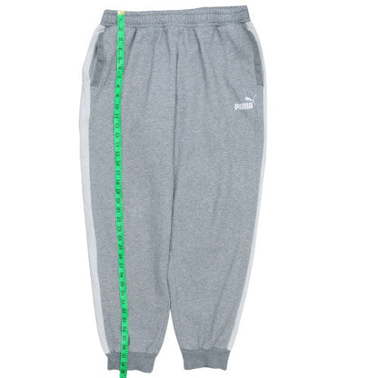 Puma Mens Grey XL Sweatpants Joggers with Logo Cuffed Hem
