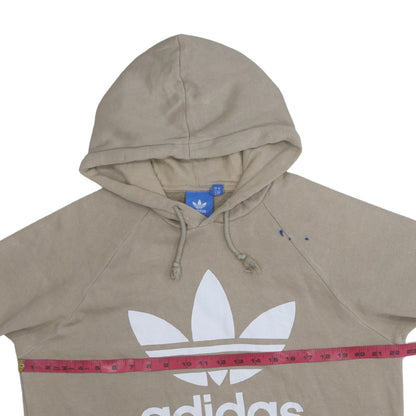 Mens UK Size M adidas Beige Pullover Hoodie