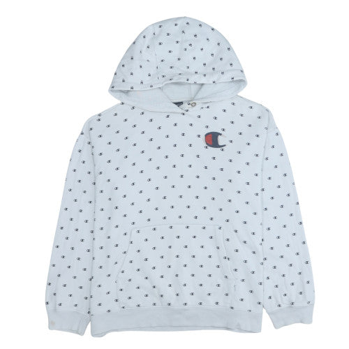 Womens UK Size XL Champion White Pullover Hoodie
