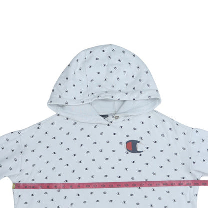 Womens UK Size XL Champion White Pullover Hoodie