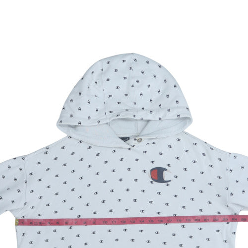 Womens UK Size XL Champion White Pullover Hoodie