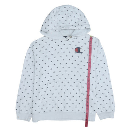 Womens UK Size XL Champion White Pullover Hoodie