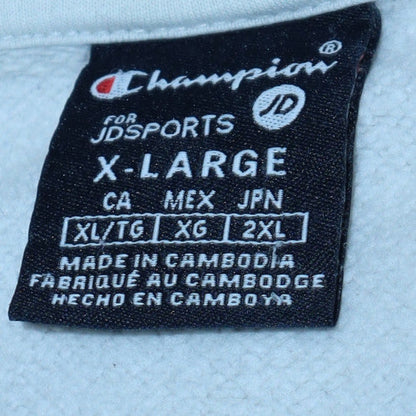 Womens UK Size XL Champion White Pullover Hoodie