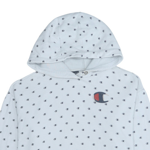 Womens UK Size XL Champion White Pullover Hoodie