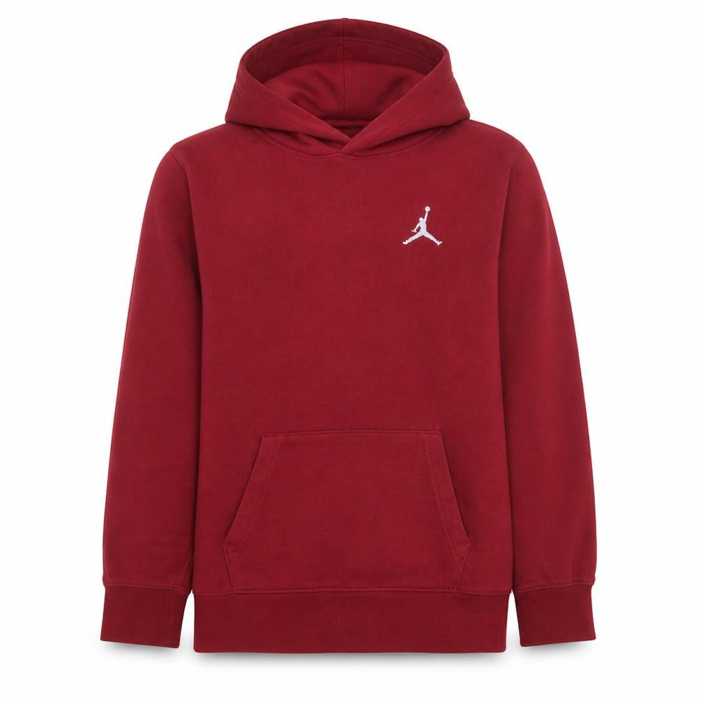 Front view of Jordan boys’ red hoodie xl pullover fleece hooded sweatshirt