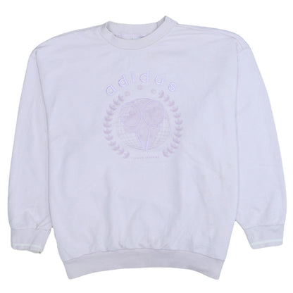 Womens UK Size 8 adidas White Pullover Sweatshirt