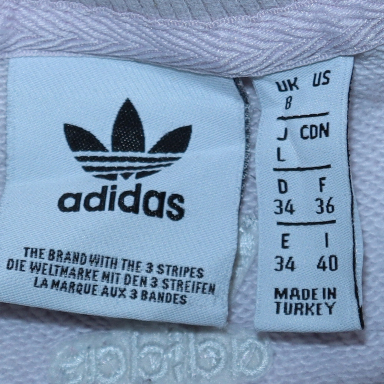 Womens UK Size 8 adidas White Pullover Sweatshirt