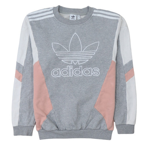 Womens UK Size 4 adidas Grey Pullover Sweatshirt