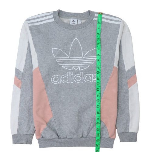 Womens UK Size 4 adidas Grey Pullover Sweatshirt