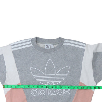 Womens UK Size 4 adidas Grey Pullover Sweatshirt