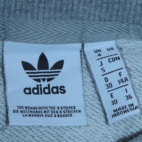 Womens UK Size 4 adidas Grey Pullover Sweatshirt