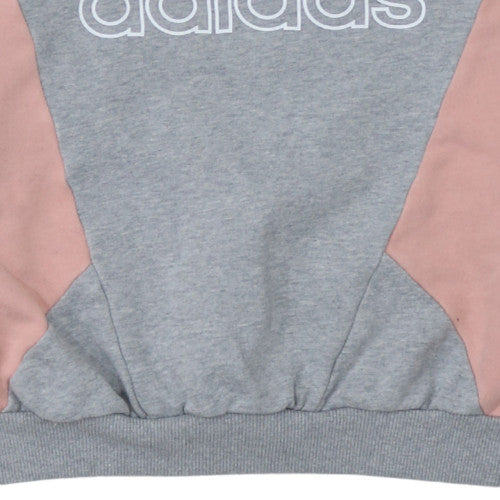 Womens UK Size 4 adidas Grey Pullover Sweatshirt