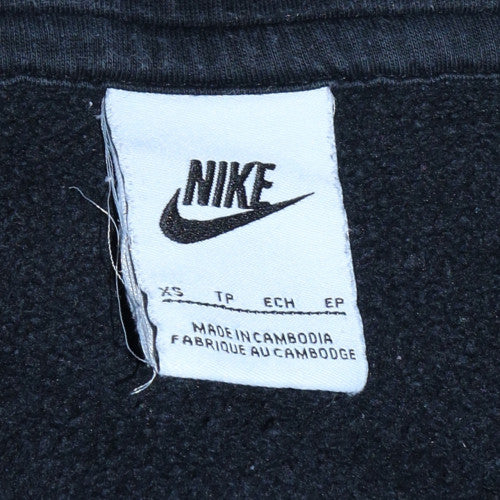 Womens UK Size XS Nike Black Pullover Hoodie
