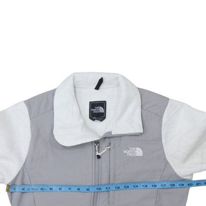 The North Face Womens White Fleece Full Zip Jacket M
