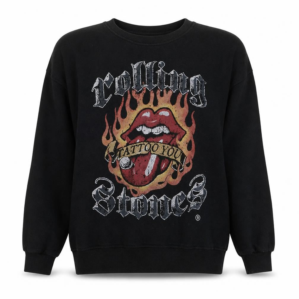 Womens UK Size L Pull & Bear Black Pullover Sweatshirt