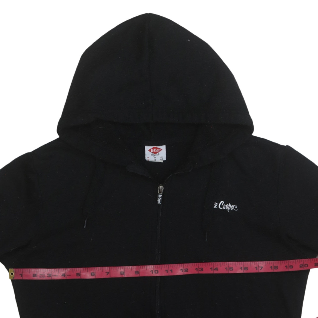 Womens UK Size 12 Lee Cooper Black Full Zip Hoodie