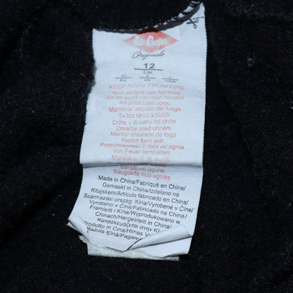 Womens UK Size 12 Lee Cooper Black Full Zip Hoodie